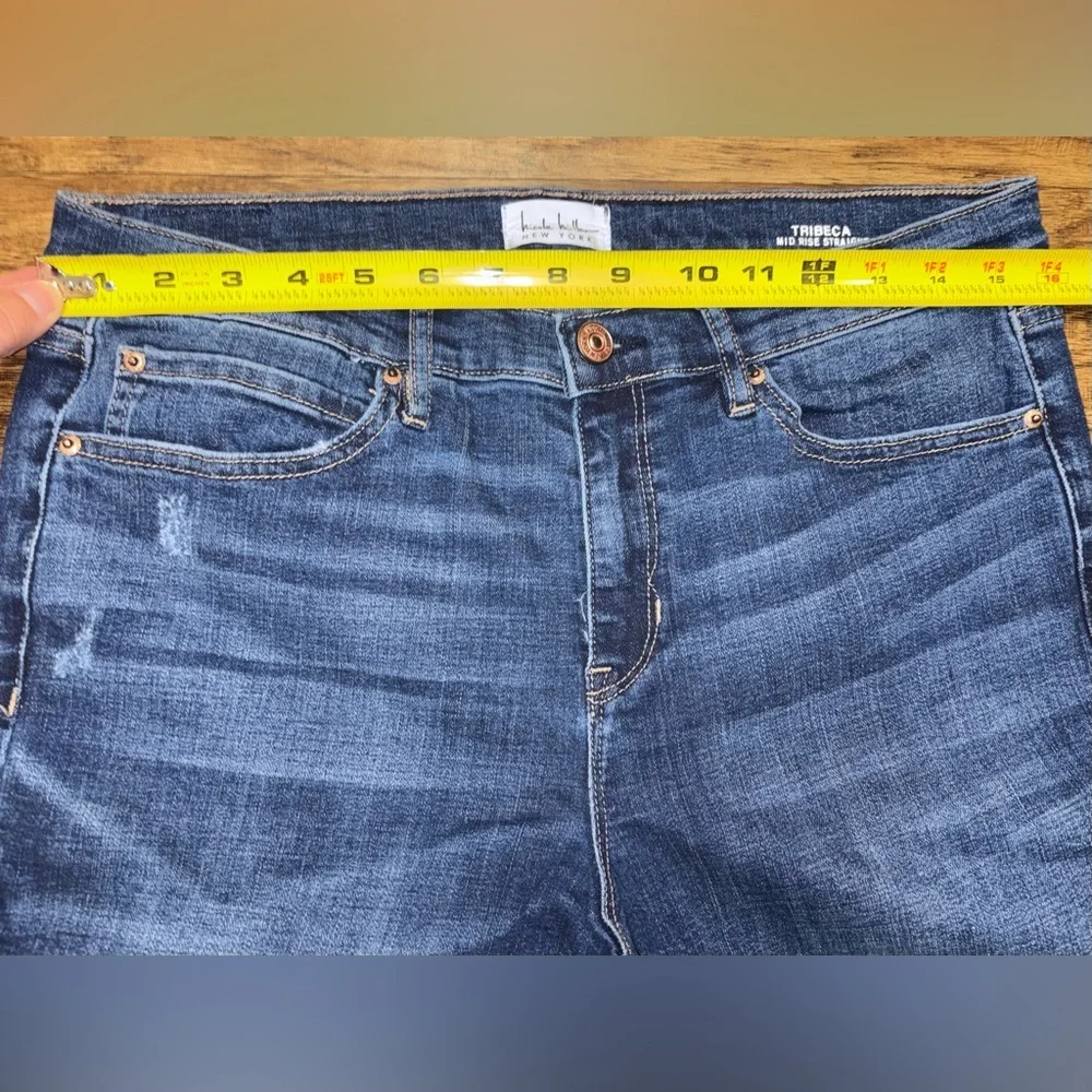 Nicole Miller Tribeca Mid Rise Straight Jeans Size 12